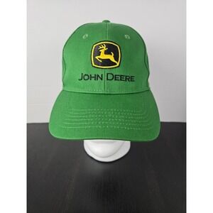 John Deere Baseball Cap Green Cotton Snap‎ Back 1 Size Fits Most Adjustable